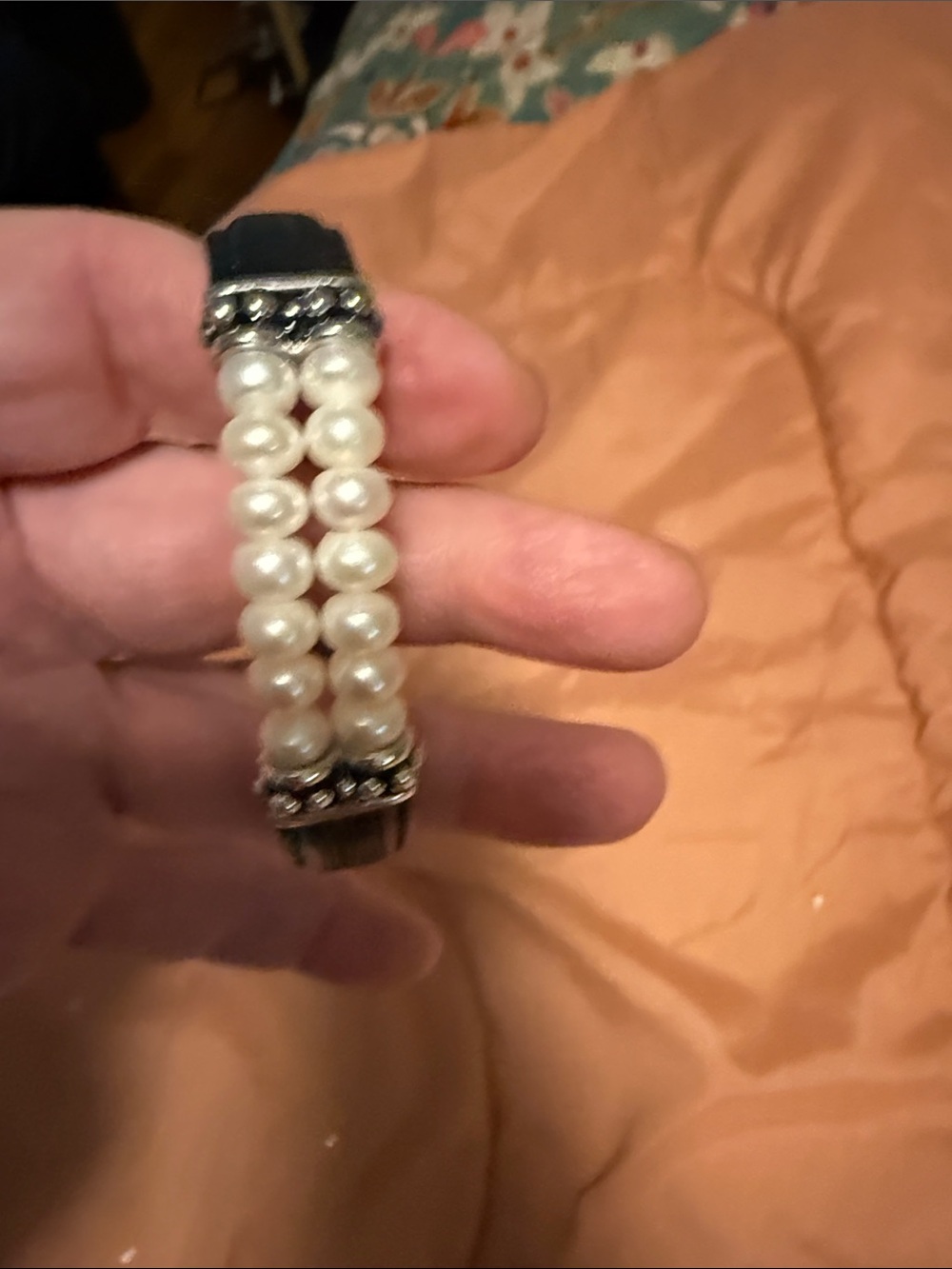 Honora Double-Row Pearl Bracelet with Silver Accents
